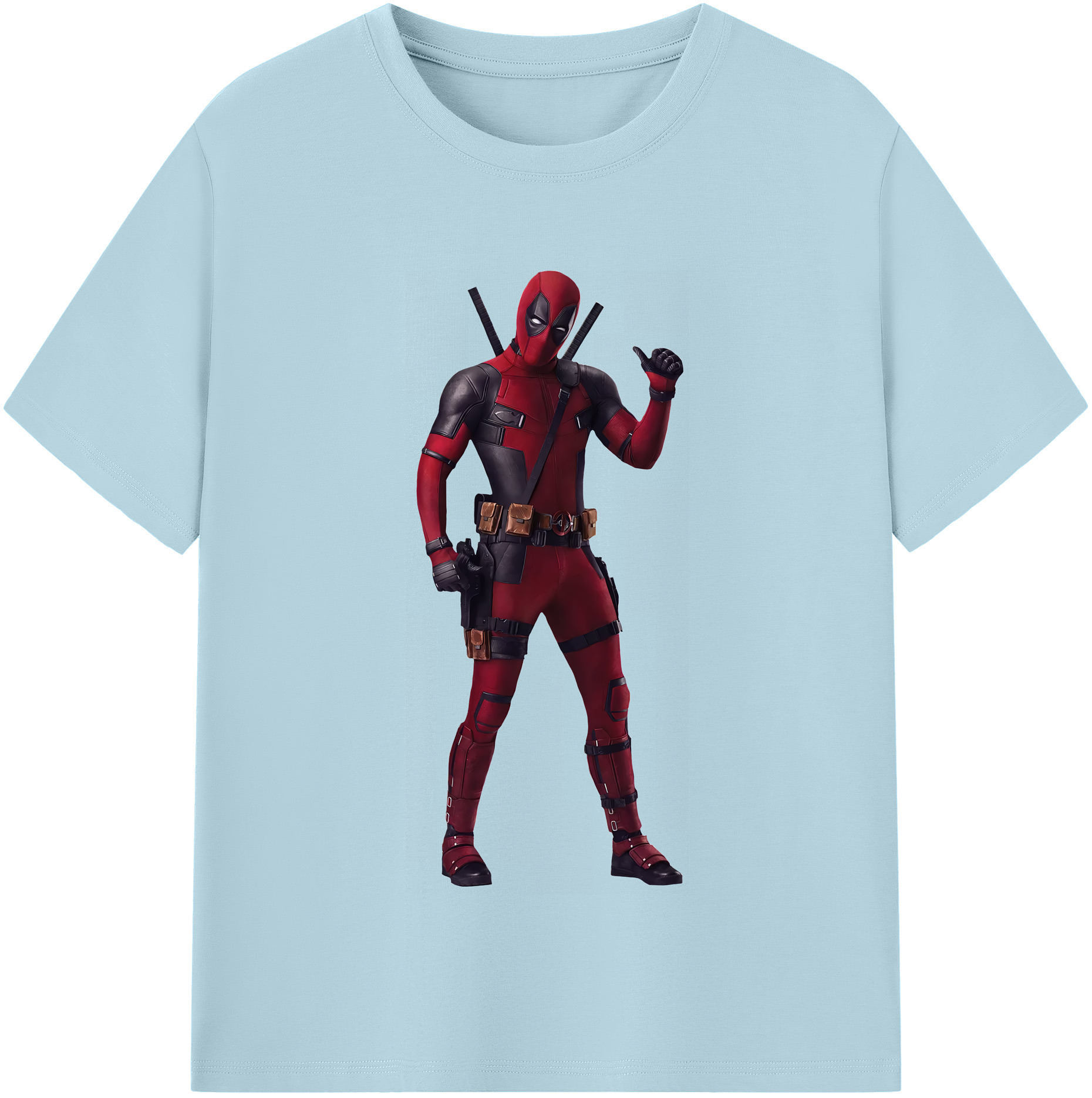 （画像用） Deadpool デッドプール 綿100％半袖Tシャツ（フロントプリント）
